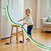 Flex Tracks 15 Ft for Kids Starter Set, Flexible Race Car Ramp Track with Suction Cups Compatible with Diecast 1/64th Cars for Ages 3 & Up (Green & Blue)