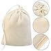 Tayfremn 200Pcs Cotton Drawstring Bags, Reusable Muslin Bag Natural Cotton Bags with Drawstring Produce Bag Bulk Gift Jewelry Pouch for Party Wedding Home Storage, Natural Color (4 x 3 Inches)