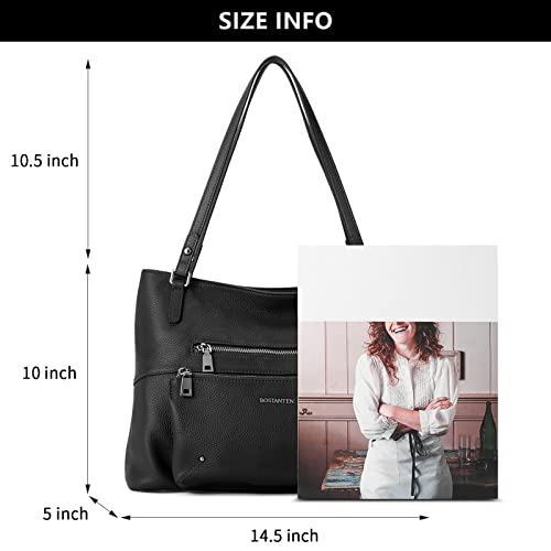 BOSTANTEN Women's Soft Leather Hobo Tote Bag #TOP30
