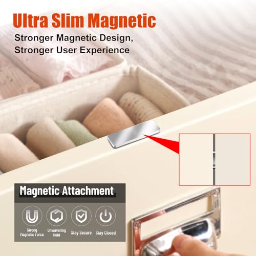 Image of 8 Pack Magnetic Cabinet Door Catch, Ultra Thin Cabinet Door Magnets, Adhesive Drawer Magnets to Stay Closed, Stainless Steel Cabinet Latch Easy Install