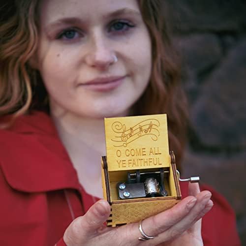 epiphaneia Small O Come All Ye Faithful Wood Box Gifts for Christian Women Men Religious Wooden Boxes Presents: Women, Men, Mom, Dad, Easter, Christmas, Birthday, Baptism Gift