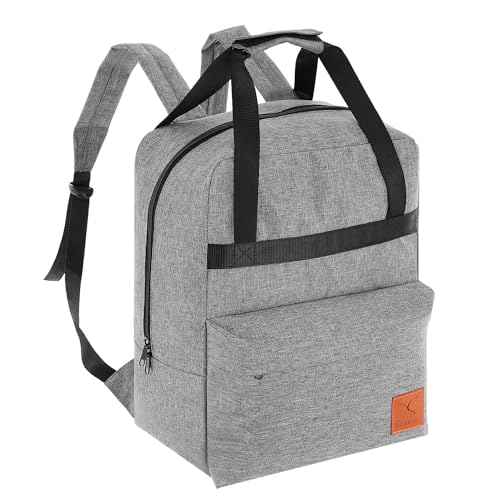 Granori Tote Bag 2-in-1 Damen Handgepäck Tasche Rucksack 40x30x25 cm – Trendiger, leichter & geräumiger Daypack für Urlaub, Schule & Alltag | Perfekt für Reisen mit Flugzeug (Grau)