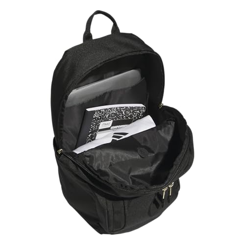 Image of adidas Amplifier Backpack for Laptop, School and Gym, 28L, Black /Gold Metallic /Regular, OSFA