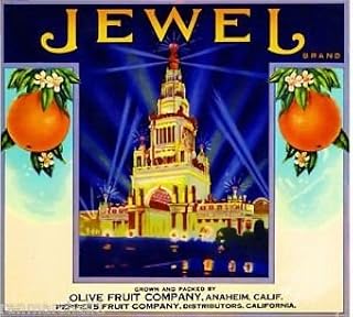 Magnet Anaheim Orange County Jewel Orange Citrus Fruit Crate Magnet Art Print