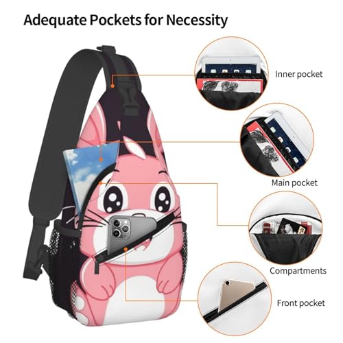 Bolso tipo bandolera para senderismo unisex negro miniatura 4