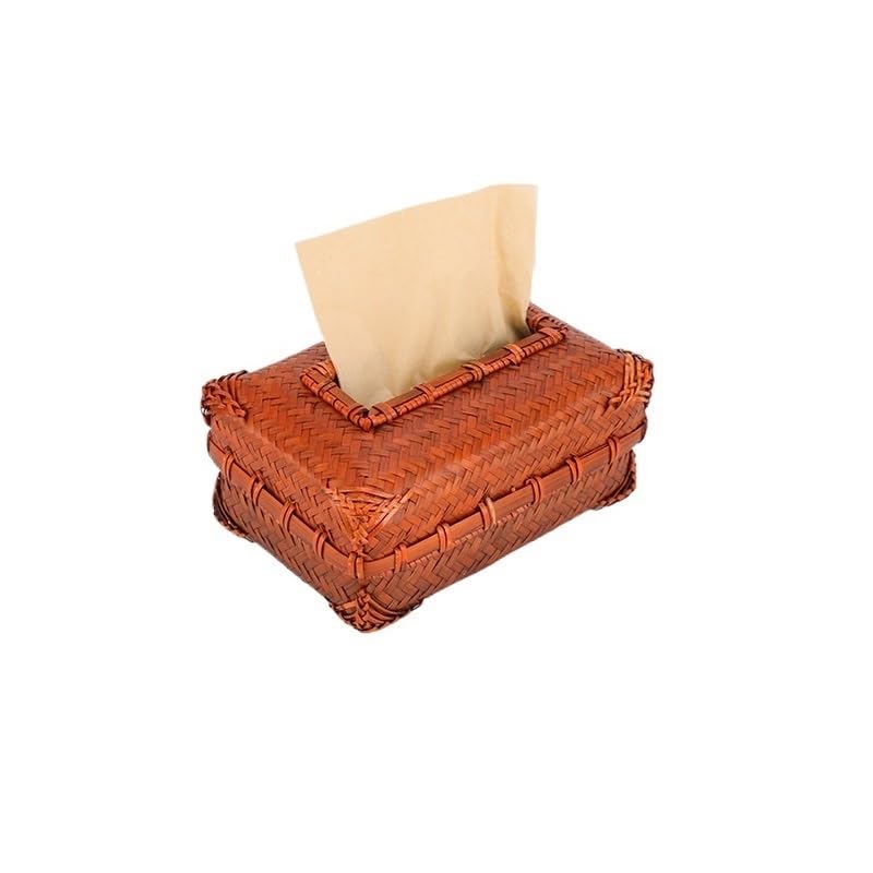Couvercle de boîte à mouchoirs Boîte à mouchoirs rectangulaire for la Maison, boîte en Rouleau de Papier Main, rétro(A)