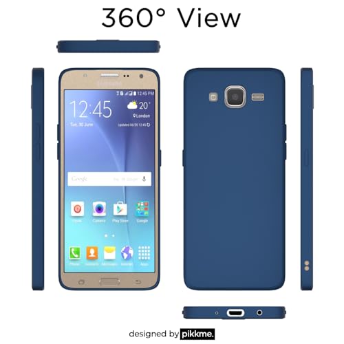 Image of Outlouders Back Cover for Samsung Galaxy J7 2015 / J7 / J7 Nxt | Camera Protection | Durable Soft Matte Silicone Bumper Case (Blue)