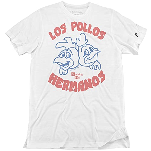 Popfunk Official Breaking Bad Los Pollos Slim Fit Ultrasoft Tri-Blend T-Shirt (Small)