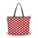 Geometric Texture Red Polka Dot Handbags and Purse for Women Tote Bag Large Capacity Top Handle Shopper Shoulder Bag