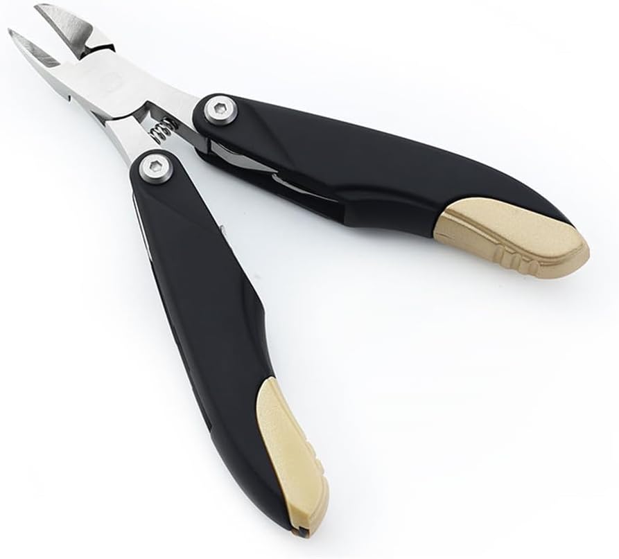 Folded Cuticle Nippers Nail Manicure Pedicure Stainless Steel Cutters Tool Cuticle Scissors Clippers Trimmer Remover,GJ,YZQ,Black