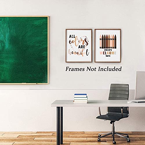 Image of TANXM Growth Mindset Posters - Classroom Motivational Poster -Positive Classroom Decor - Diversity Posters, Equality Sign for Home. for Classroom,Nursery Decor,Set of 4 (8 inchX 10 inch, No Frame