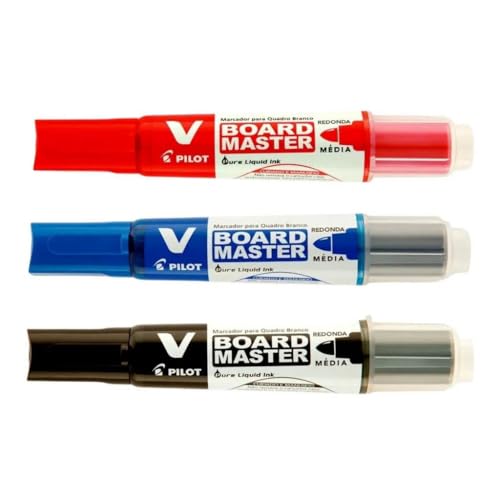 Kit C/03 Pincel Quadro Branco Marcador Pilot Recarregável