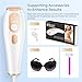 Finequin Laser Hair Removal, IPL Laser Hair Removal for Women and Men Permanent, Hair Removal Device with 3.0 IPL Red Light Wave, Home Laser Hair Removal Device for Facial Legs Armpits Bikini Body Use