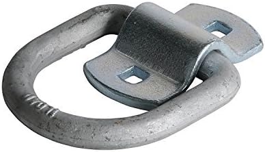 Ten 1/2" Bolting D-Ring Tie-Down Anchors with Bolt-on Mounting Clips | Heavy Duty 1/2" Steel, for Trucks and Flatbed Trailers