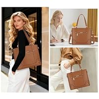 MOSISO Soft PU Leather Satchel Purses for Women, Stylish Shoulder Tote Bag — image 2