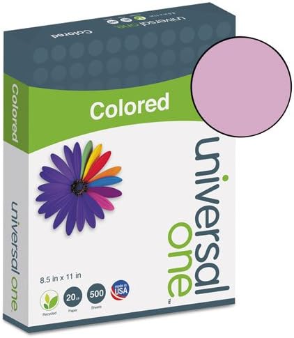 Universal Papel de un color, 20 libras, 8-1/2 x 11, orquídea, 500 hojas/resma