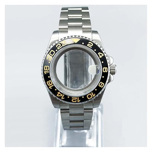 ZHGUIMING 40MM �����Y�r���v �u���[�Z���~�b�N GMT �r���v�x�[�� NH34 NH35 NH36 �X�e�����X�X�`�[���P�[�X ���ǋ@�B���E�H�[�^�[�S�[�X�g�r���v�K���X(NO.5,Transparent bottom)