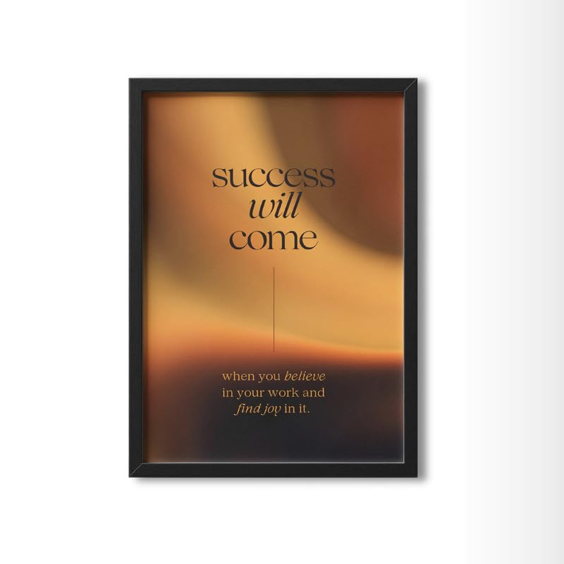 Image of Wall Framed Posters | 8x12 inch size | Motivational Quotes Posters |Motivational Photo Frame - inchSuccess Will Come inch Inspirational Wall Decor - Perfect for Office, Study Room, Bedroom, or Gift