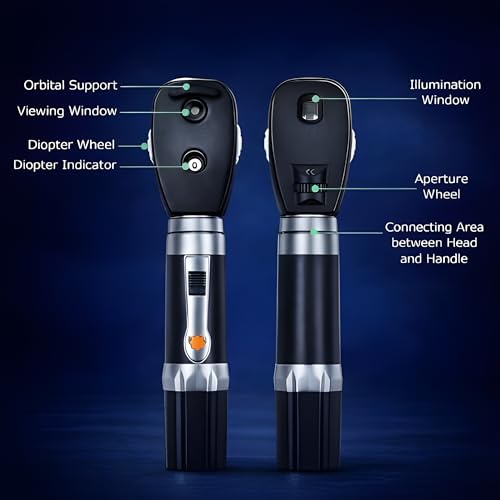 Image of MCP Ophthalmoscope OP-10 for eye, Portable Handheld Direct Ophthalmoscope 5 different Apertures with Storage Box