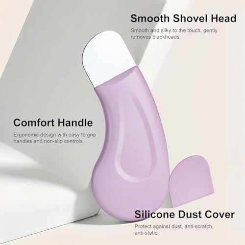 Riceel Silikon Nasen Mitesserentferner, 2 Stück Werkzeuge zum Entfernen Von Mitessern 9.5x3.8cm Mitesserentferner-Schaber Gesichtsspatel für Männer und Frauen