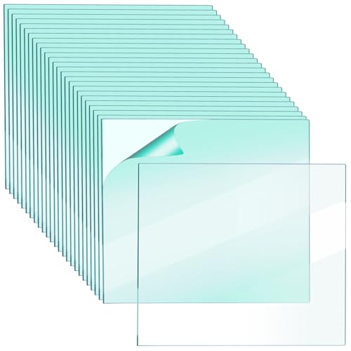 Image of 30 Pcs 4.5 x 3.94 inch Clear Welding Lens Covers 0.04 inch Thick for Welding Hood | Universal Welding Cap, Helmet Accessories Replacement, Transparent Top Protection for Protecting Eyes