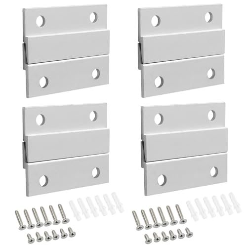 Image of Bivethoi Z Hanger French Cleat Hanger 2 Inch Z Bar Hanger Supports- Mirror, Picture, Whiteboard, Headboard, Artwork Frames Wall Mounting Brackets, 4 Pairs
