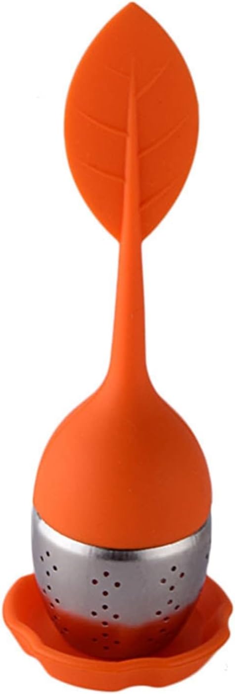 Tea Filters Tea Maker Stainless Steel Leaf Filter Handle Tea Sieve Tool Tea Strainer (Color : Red)