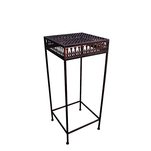 PrimoLiving Metall Blumenhocker/Beistelltisch Shabby Antik-Look braun eckig (S (P-873)) PrimoLiving Metall Blumenhocker/Beistelltisch Shabby Antik-Look braun eckig (S (P-873))
