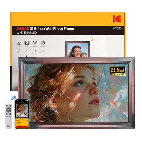 KODAK Digitaler Bilderrahmen 21.5 Zoll, WLAN Digitale Bilderrahmen Groß mit 32GB Speicher, FHD Hölz Elektrischer Fotorahmen mit App, Fernfreigabe von Fotos und Videos, Bewegungssensor, Auto-Rotation KODAK Digitaler Bilderrahmen 21.5 Zoll, WLAN Digitale Bilderrahmen Groß mit 32GB Speicher, FHD Hölz Elektrischer Fotorahmen mit App, Fernfreigabe von Fotos und Videos, Bewegungssensor, Auto-Rotation