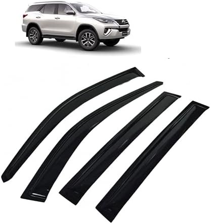 ARUN Car Rain Wind Door Visor for Toyota Fortuner 2009-2014 (Set of 4)