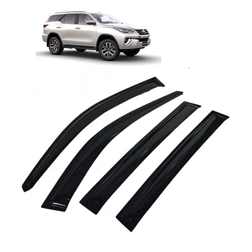 ARUN Car Rain Wind Door Visor for Toyota Fortuner 2009-2014 (Set of 4)
