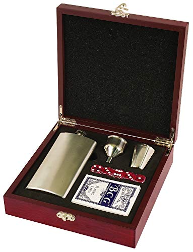 Product Image of the Rosewood Finish Flask Gift Set