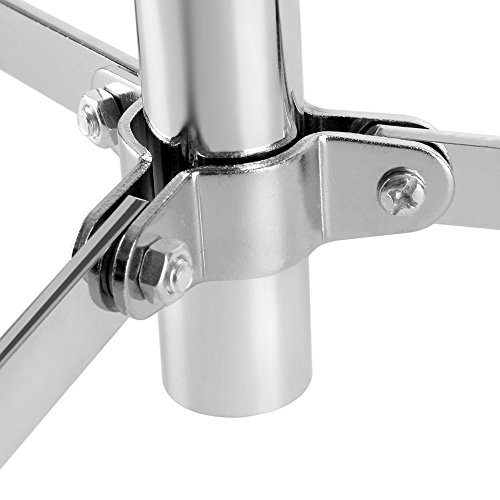 Flexzion Drummer Throne Adjustable Height Padded Drum Seat Music Stool Round Top Drum Chair Sturdy Double Braced Foldable Tripod Base Anti-Slip Rubber Feet For Drum Set Drummer Musician #TOP7