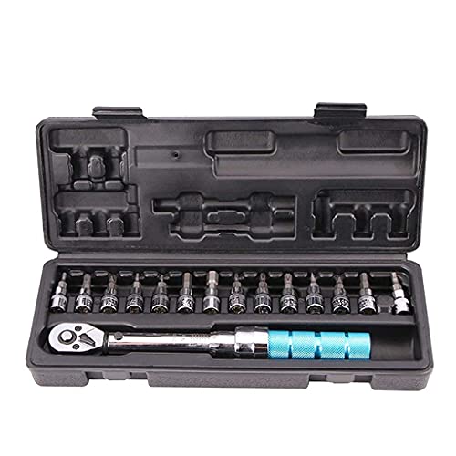 FWEOOFN Kit d'outils de réparation de Montres, Jeu de clés dynamométriques Outils de réparation de vélos 1/4'2-14Nm Kits d'outils de vélo Professionnels Clés à Main pour réparation Un Jeu de