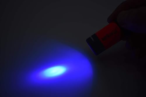 Miniatura 3 de DirectGlow - Linterna LED USB UV con luz negra, recargable, portátil, para identificación de pasaporte, detección de moneda, campamento (5, rojo)