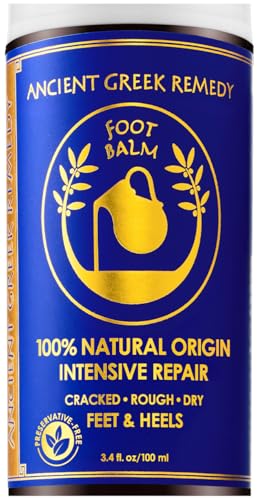 Dry Cracked Heels Repair | Organic Foot Cream for Dry Feet & Callus with Jojoba, Lavender, Almond, Olive & Vitamin E Oil | Natural Foot Balm & Moisturizer for Skin | Hydrating Foot Treatment | 3.4 oz