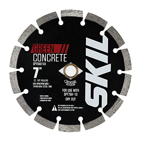 Image of SKIL SPT5007-EA Concrete Saw Green Cut Early Entry Attachment Kit for SKIL Model SPT79A-10, Black | Enables Green Cutting on Skil Spt79a-10, Stainless Steel, 1-1 /2 Cutting Depth, Includes 7 Segmented Blade