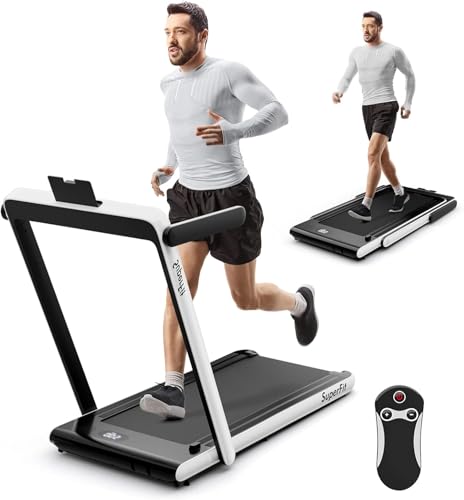 Goplus 2 in 1 Folding Treadmill, 2.25HP Superfit Under...