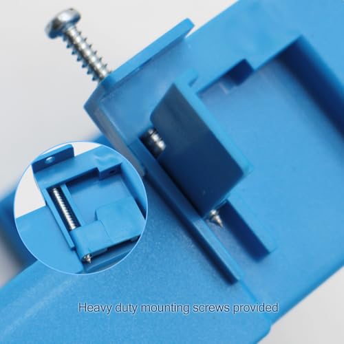 Image of Single Gang Shallow Switch and Outlet Box with Bracket, 18 cu in | Features Old Work; PVC; Thin Wall Box with Flip Cover; Blue(3 Pack).