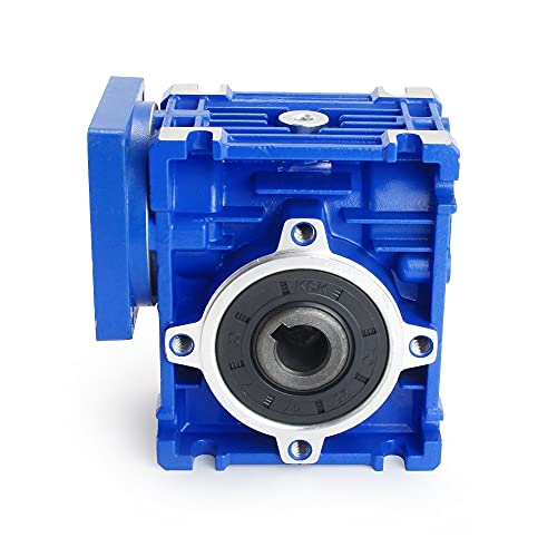RATTMMOTOR Schneckengetriebe NMRV030,Hohe Drehmoment Schneckengetriebe,Eingang 11mm Ausgang 14mm,Untersetzungsverhältnis 5:1 für Nema23 Schrittmotor(NMRV-030,Vierkantflansch)