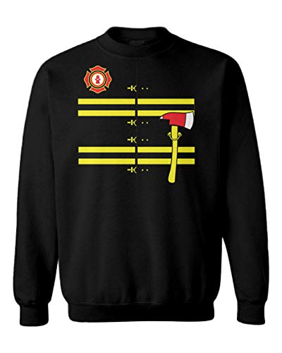 Tcombo Firefighter Outfit - Hero Fireman Youth Fleece Crewneck Sweater