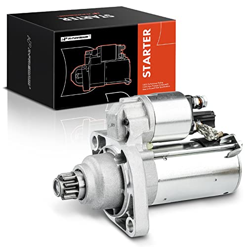 A-Premium Starter Motor Compatible with Volkswagen Jetta 06-15, Passat 06-10, Beetle 12-13, Tiguan, Eos, CC & Audi A3, A3 Quattro, TT Quattro, 2.0L 3.2L, 12V 1.1KW 10 Teeth CCW, Replace# 02M911021B
