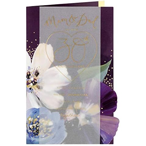Clintons 30th Anniversary Card for Parents Cover
