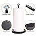 Paper Towel Holder Countertop, OBODING, Crystal Paper Towel Stand Holder, Black Solid Wood Weighted Paper Towel Holders for Standard and Large Size Rolls (Black)