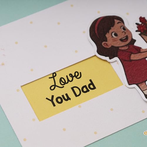 Image of Oye Happy - Sliding Card for Dad - Interactive Father's Day Greeting Card with Pull-Out Surprise Message