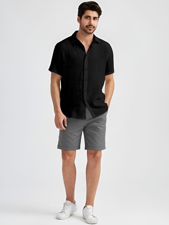 Image of Men's Regular Fit Short Sleeve Casual Shirt