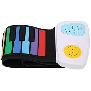 Vbest life 49 Touches Roll Up Piano Portable ¨¦lectronique Multi-Couleurs Hand Roll Piano Instrument de Musique Clavier en Silicone Enfant Jouet Adulte - Les Beatles, Paul McCartney, John Lennon, RIngo Starr, George Harrison Vbest life 49 Touches Roll Up Piano Portable ¨¦lectronique Multi-Couleurs Hand Roll Piano Instrument de Musique Clavier en Silicone Enfant Jouet Adulte – Image 6