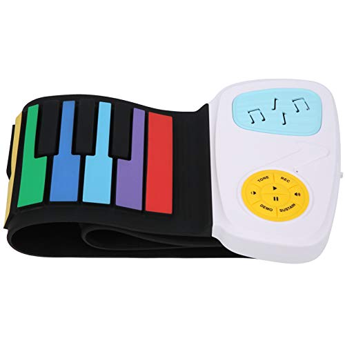 Vbest life 49 Touches Roll Up Piano Portable ¨¦lectronique Multi-Couleurs Hand Roll Piano Instrument de Musique Clavier en Silicone Enfant Jouet Adulte - Les Beatles, Paul McCartney, John Lennon, RIngo Starr, George Harrison Vbest life 49 Touches Roll Up Piano Portable ¨¦lectronique Multi-Couleurs Hand Roll Piano Instrument de Musique Clavier en Silicone Enfant Jouet Adulte – Image 7