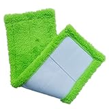 BESTOMZ Repuesto Mopa Microfibra Recambio Paño de Limpieza 2 Piezas (Verde)