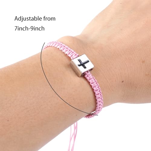 Image of Baptism Bracelets Cross Bracelet for Mens /Women, Christian Charms, Birthday Gifts Baptism Confirmation First Holy Communion Christening Gifts